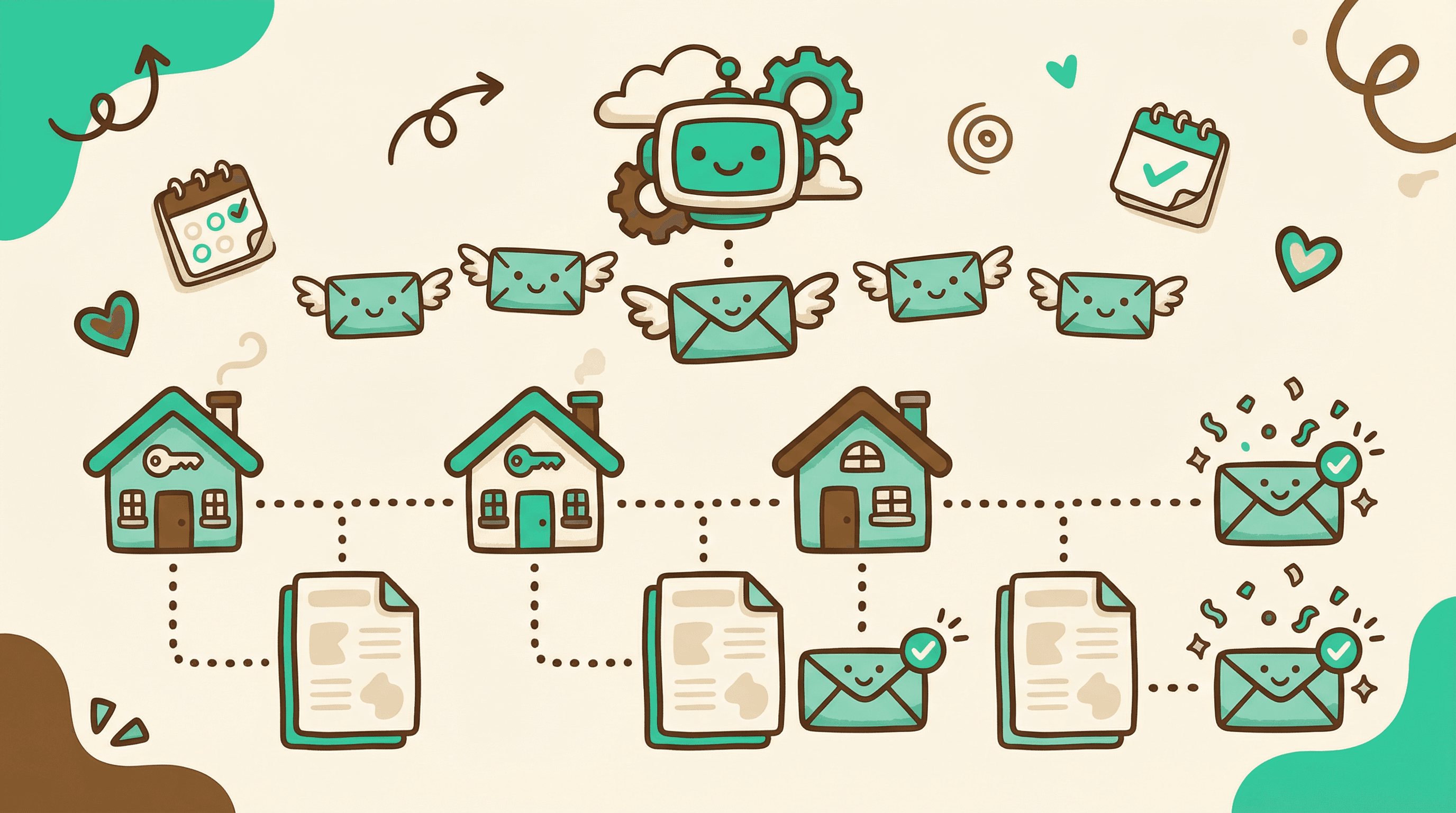 AI email templates for real estate transaction coordinators illustration