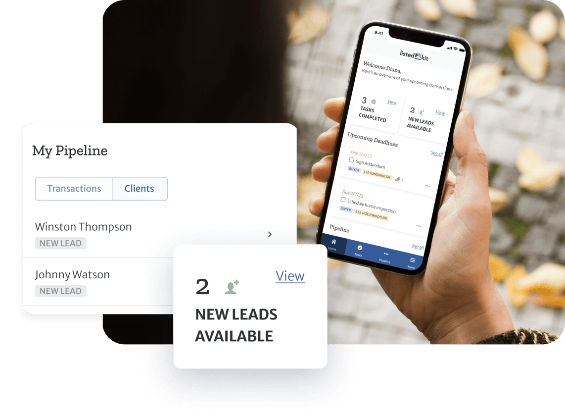 ListedKit, a real estate transaction management software that generates leads