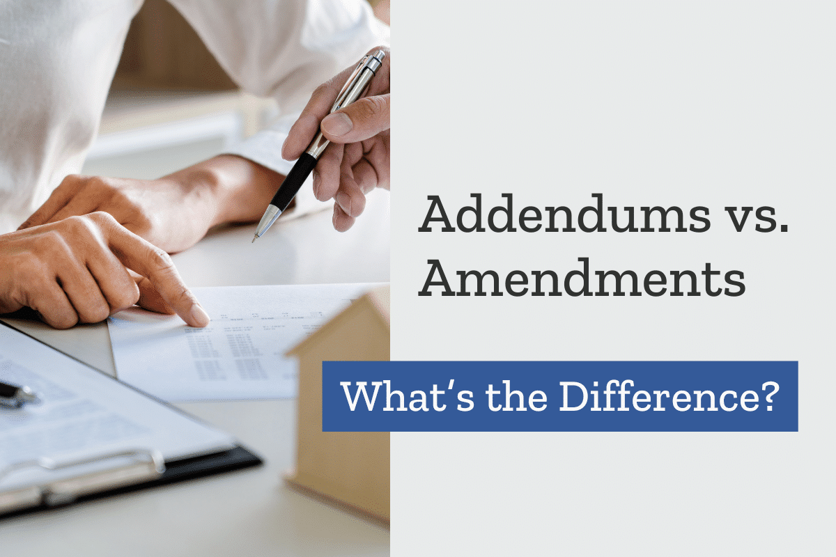 amendment vs addendum real estate