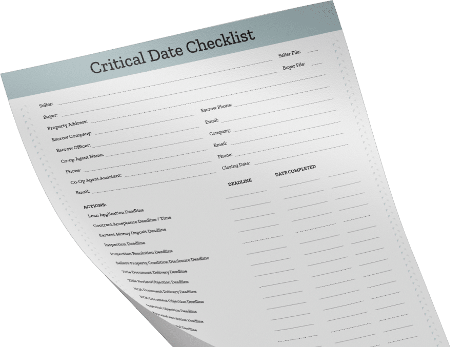critical dates checklist