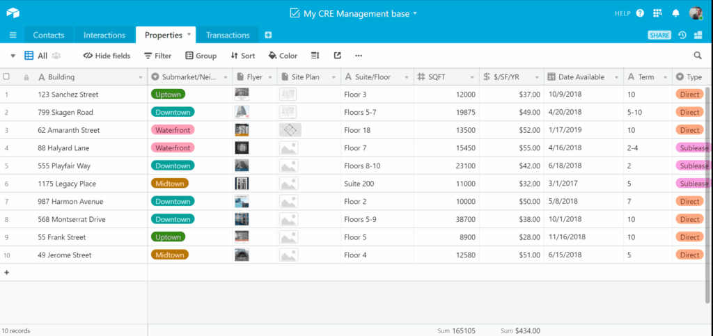 airtable for real estate task management