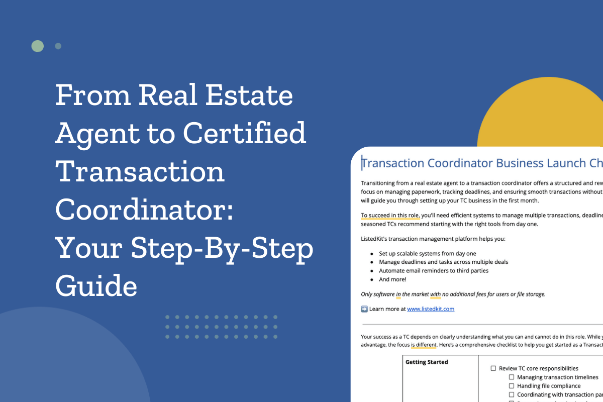 From Real Estate Agent to Certified Transaction Coordinator: Your Step-By-Step Guide