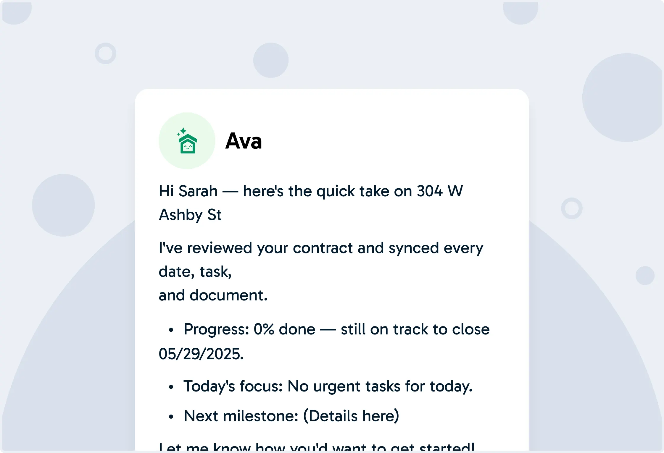 Send-Transaction-Updates-Faster communications ava listedkit ai